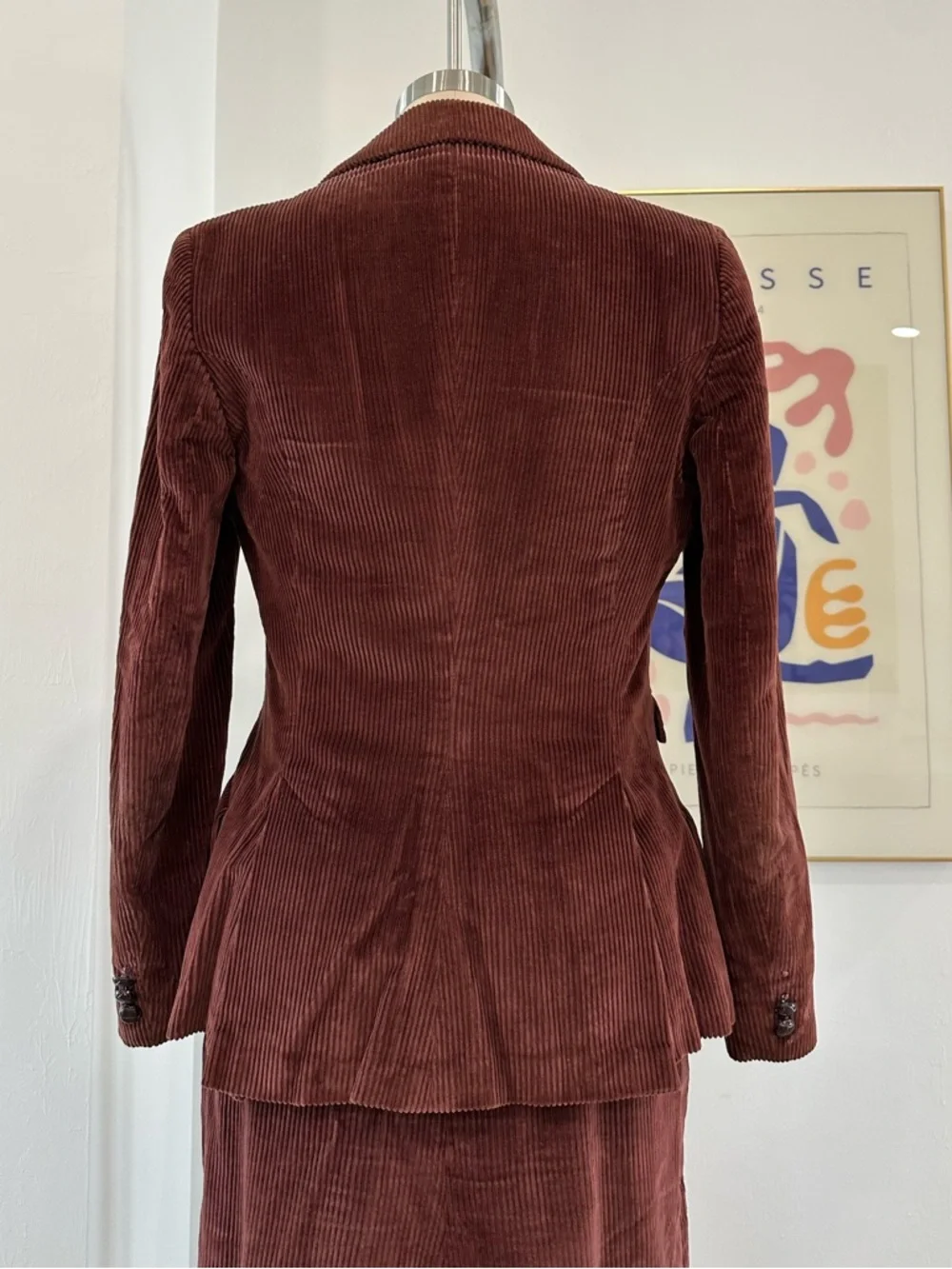 Vintage 60βs/70βs Brown Three-Piece Corduroy Skirt Suit - Picture 12 of 16